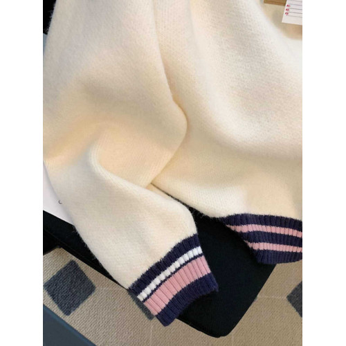 假兩件毛衣女秋冬2025新款高初中學生少女孩子寬松針織衫保暖上衣