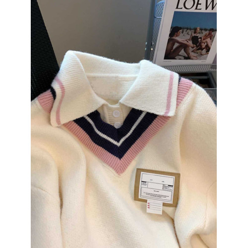 假兩件毛衣女秋冬2025新款高初中學生少女孩子寬松針織衫保暖上衣