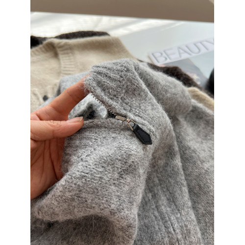 百搭基礎簡約拉鍊開衫針織馬甲女寬松小衆減齡學生氣質毛衣背心秋