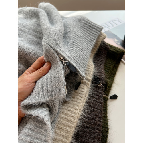 百搭基礎簡約拉鍊開衫針織馬甲女寬松小衆減齡學生氣質毛衣背心秋