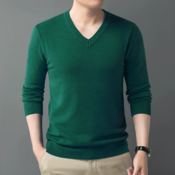 毛衣男冬季新款加厚圓領羊毛衫寬鬆純色羊絨長袖大碼打底衫針織衫