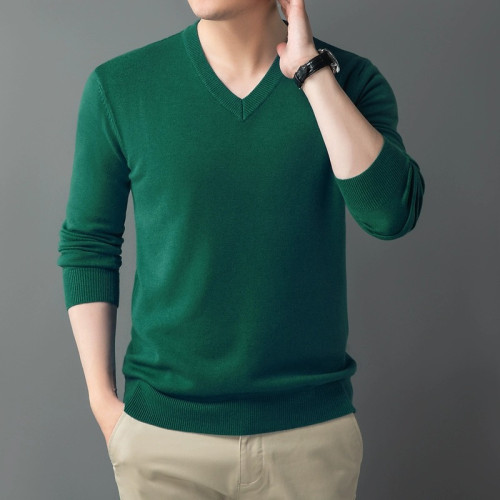 毛衣男冬季新款加厚圓領羊毛衫寬鬆純色羊絨長袖大碼打底衫針織衫