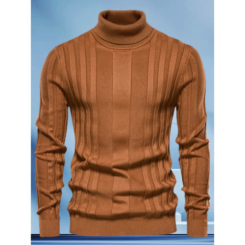 毛衣男2025春秋冬新款高領休閒套頭針織衫男士純色修身保暖打底衫