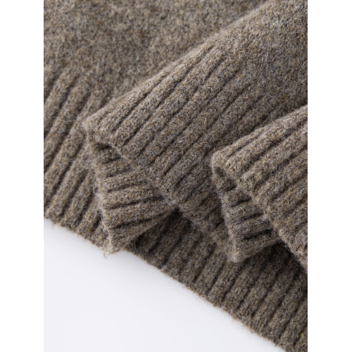 WOODSOON假兩件翻領毛衣針織衫秋冬新款潮流百搭寬松休閒男士上衣