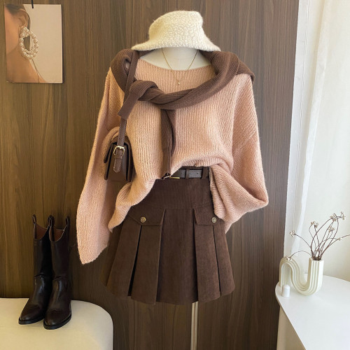 法式慵懶洋氣套頭軟乎針織罩衫女早春秋寬松松弛溫柔顯瘦外穿上衣 法式慵懶洋氣套頭軟乎針織罩衫女早春秋寬松松弛溫柔顯瘦外穿上衣