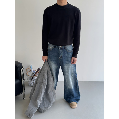 19studio WAYNEPRINCE冬季純色百搭內搭長袖保暖小高領打底針織衫