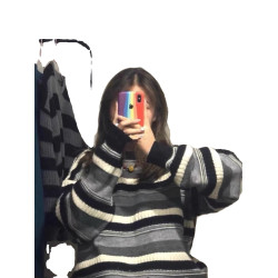 美式復古學院風條紋毛衣女秋冬日系慵懶風潮牌寬松軟糯糯針織外套