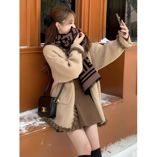 秋冬新款織帶V領長袖落肩毛衣外套女小衆設計感寬松休閒夾棉上衣 秋冬新款織帶V領長袖落肩毛衣外套女小衆設計感寬松休閒夾棉上衣