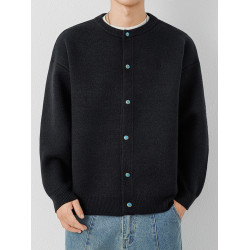 棒球服針織開衫外套男生2025秋冬季新款時尚刺綉毛衣夾克秋裝上衣