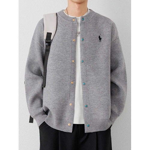 棒球服針織開衫外套男生2025秋冬季新款時尚刺綉毛衣夾克秋裝上衣 棒球服針織開衫外套男生2025秋冬季新款時尚刺綉毛衣夾克秋裝上衣