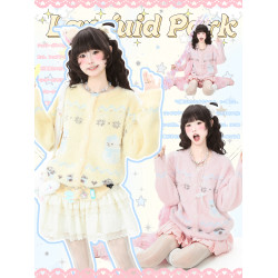 藍鬼公園Languid Park 水貂絨費爾島毛衣外套女秋季軟糯慵懶上衣