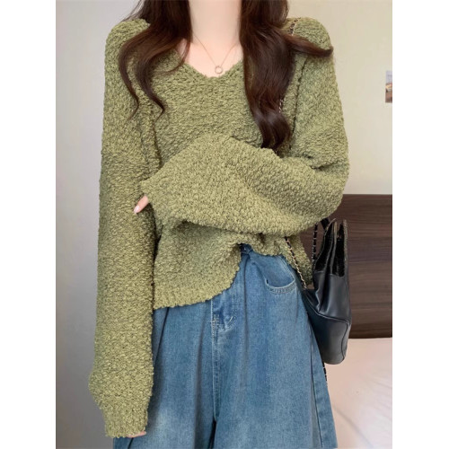 粉色v領毛衣女秋冬2025新款洋氣內搭慵懶風寬松顯瘦打底針織上衣 粉色v領毛衣女秋冬2025新款洋氣內搭慵懶風寬松顯瘦打底針織上衣