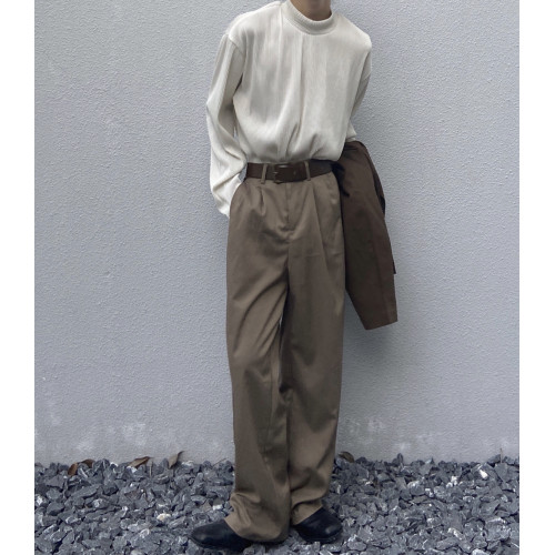 14GSL 氣質復古褶皺純色簡約禁欲條紋半高領長袖打底 14GSL 氣質復古褶皺純色簡約禁欲條紋半高領長袖打底