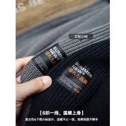 美式重磅復古毛衣男冬季2025新款寬松大碼針織衫男士加厚線衣外套