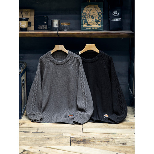 美式重磅復古毛衣男冬季2025新款寬松大碼針織衫男士加厚線衣外套 美式重磅復古毛衣男冬季2025新款寬松大碼針織衫男士加厚線衣外套