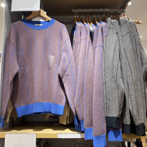 男女裝柔軟綿羊毛圓領針織衫長袖毛衣25秋冬打底套頭上衣R479841