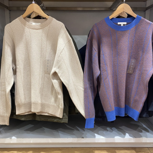 男女裝柔軟綿羊毛圓領針織衫長袖毛衣25秋冬打底套頭上衣R479841