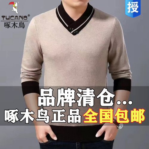 啄木鳥V領毛衣半高領羊毛衫青年男士毛衣打底衫秋冬季休閒上衣男 啄木鳥V領毛衣半高領羊毛衫青年男士毛衣打底衫秋冬季休閒上衣男