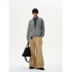 MADWITCH復古高級鏤空破洞針織衫毛衣男女美式vintage老錢風上衣