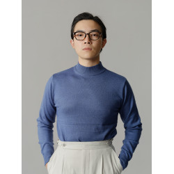 【多色可選可機洗】平圓方中毛衣男內搭針織衫男士半高領打底衫