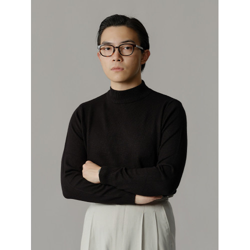 【多色可選可機洗】平圓方中毛衣男內搭針織衫男士半高領打底衫