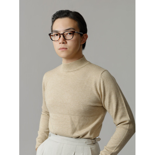 【多色可選可機洗】平圓方中毛衣男內搭針織衫男士半高領打底衫