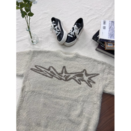 BeOurRule 復古字母提花針織衫寬鬆圓領軟糯毛衣男女外套潮牌秋冬