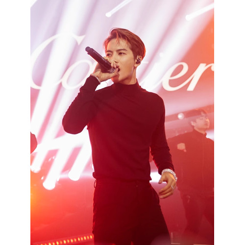 王嘉爾同款半高領羊毛加絨毛衣男士秋冬季加厚黑色內搭打底衫修身