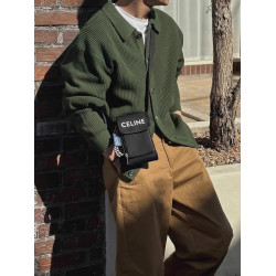 美式包芯紗針織開衫潮男單排釦長袖繙領工裝衛衣韓系休閒線衣外套