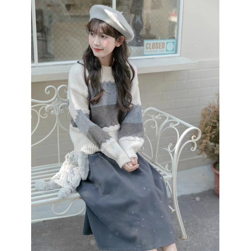 針織衫毛衣女秋冬季羊絨羊毛衫爆款森系慵懶風內搭加厚上衣小個子 針織衫毛衣女秋冬季羊絨羊毛衫爆款森系慵懶風內搭加厚上衣小個子