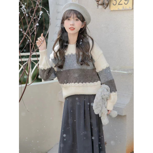 針織衫毛衣女秋冬季羊絨羊毛衫爆款森系慵懶風內搭加厚上衣小個子 針織衫毛衣女秋冬季羊絨羊毛衫爆款森系慵懶風內搭加厚上衣小個子