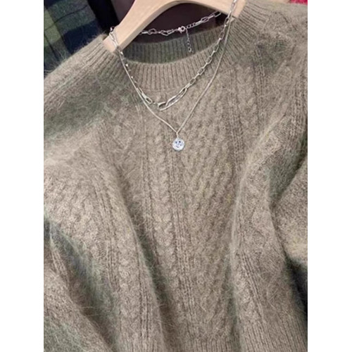 高級感復古短款毛衣女秋冬灰色針織衫加厚打底衫女小個子氣質上衣 高級感復古短款毛衣女秋冬灰色針織衫加厚打底衫女小個子氣質上衣