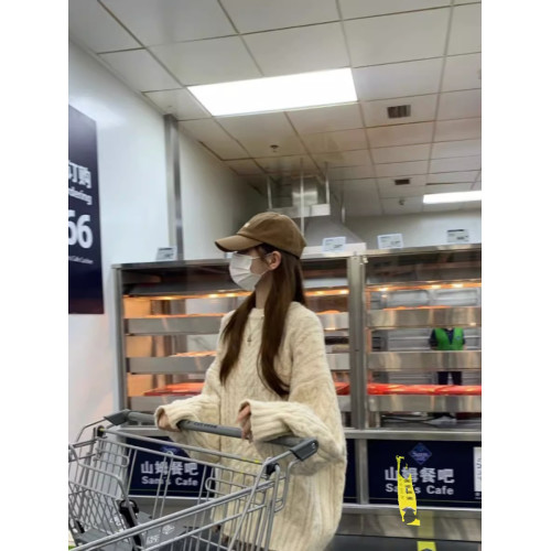 加厚高級感V領麻花毛衣女秋冬寬松外穿軟糯復古燈籠袖針織慵懶風 加厚高級感V領麻花毛衣女秋冬寬松外穿軟糯復古燈籠袖針織慵懶風