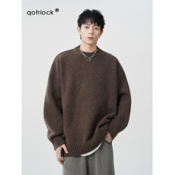 美拉德毛衣男女秋冬季慵嬾風百搭青少年針織衫寬鬆休閒情侶針織衫