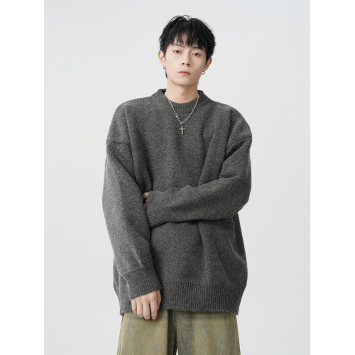 美拉德毛衣男女秋冬季慵嬾風百搭青少年針織衫寬鬆休閒情侶針織衫