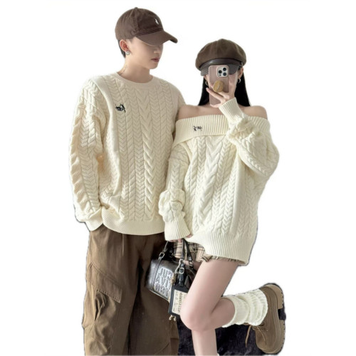 情侶裝秋冬季2025新款ins超火寬鬆毛衣男女高級感慵嬾風針織衫潮