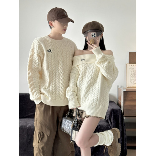 情侶裝秋冬季2025新款ins超火寬鬆毛衣男女高級感慵嬾風針織衫潮