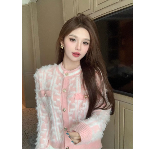 2026秋冬季新款溫柔風毛衣外套女甜美氣質顯瘦短款長袖針織上衣