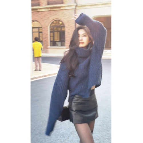 高領加厚女款毛衣慵懶高級感爆款針織衫2025秋冬新款冬季上衣女裝