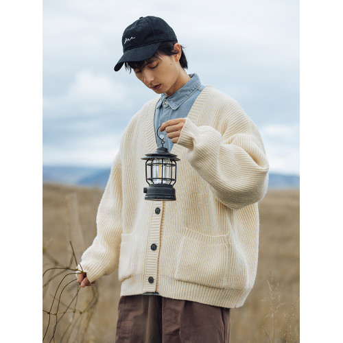 秋冬質感粗針肌理毛衣冬季慵懶情侶毛衫基礎百搭針織衫開衫外套男 秋冬質感粗針肌理毛衣冬季慵懶情侶毛衫基礎百搭針織衫開衫外套男