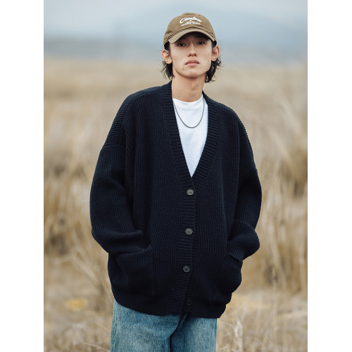 秋冬質感粗針肌理毛衣冬季慵懶情侶毛衫基礎百搭針織衫開衫外套男 秋冬質感粗針肌理毛衣冬季慵懶情侶毛衫基礎百搭針織衫開衫外套男