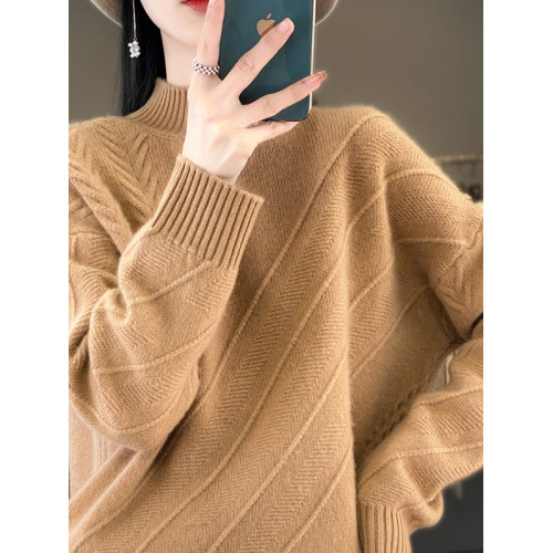 半高領毛衣女秋冬季2025新款羊毛衫設計感慵懶風內搭寬松針織打底 半高領毛衣女秋冬季2025新款羊毛衫設計感慵懶風內搭寬松針織打底