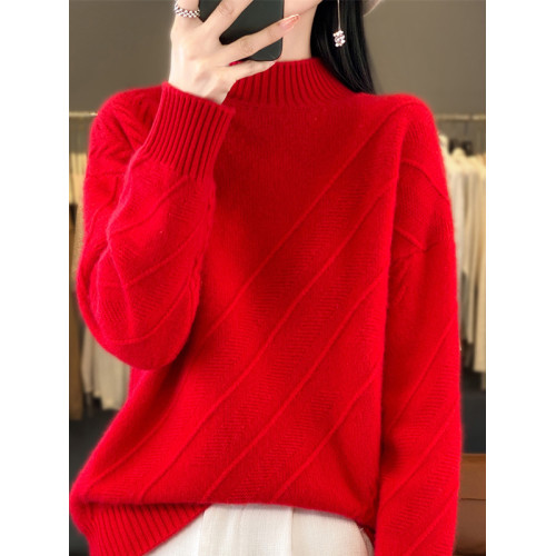 半高領毛衣女秋冬季2025新款羊毛衫設計感慵懶風內搭寬松針織打底 半高領毛衣女秋冬季2025新款羊毛衫設計感慵懶風內搭寬松針織打底