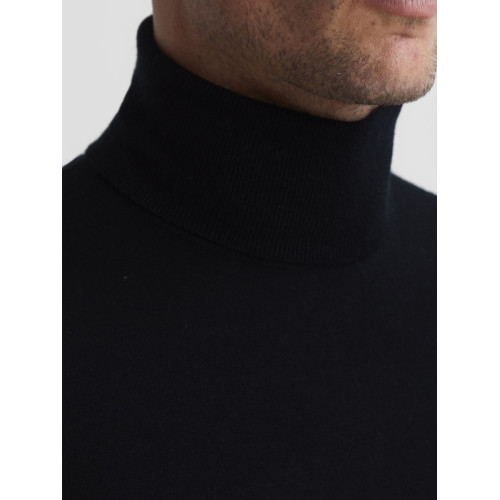 韓國純棉秋冬季可翻高領毛衣男士內搭長袖韓版修身純色打底針織衫