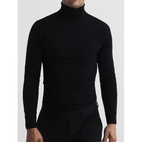 韓國純棉秋冬季可翻高領毛衣男士內搭長袖韓版修身純色打底針織衫