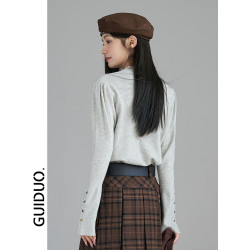 半高領打底衫女秋冬2025新款洋氣內搭毛衣女冬季獨特別致針織上衣