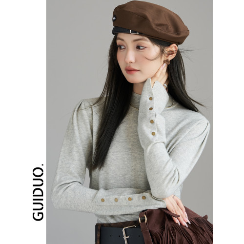 半高領打底衫女秋冬2025新款洋氣內搭毛衣女冬季獨特別致針織上衣