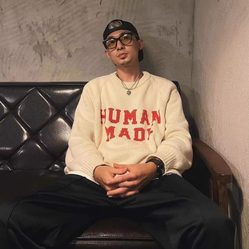 Humanmade老虎頭毛衣保暖針織衫oversize日系寬松男女潮秋冬上衣