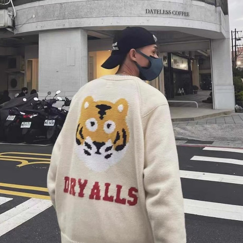 Humanmade老虎頭毛衣保暖針織衫oversize日系寬松男女潮秋冬上衣