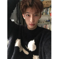 cleanfit黑色貓咪毛衣男春秋美式潮牌馬海毛針織衫高級感慵懶外套